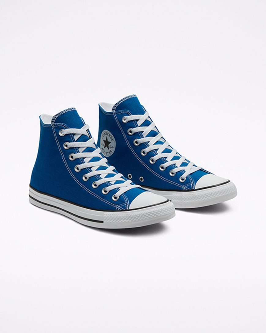 Men's Converse Chuck Taylor All Star Classic High Top Shoes Blue / White | AU 134C8T